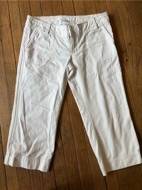 Vintage Abercrombie & Fitch White Cropped Pants